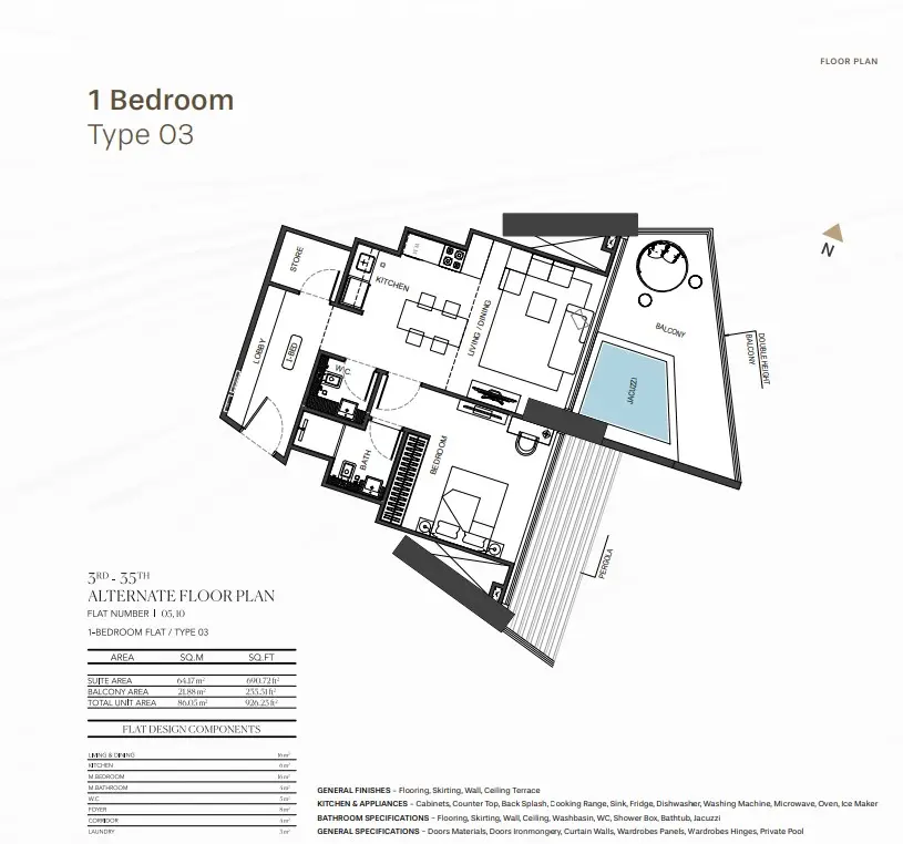 Floor plan for Type 03