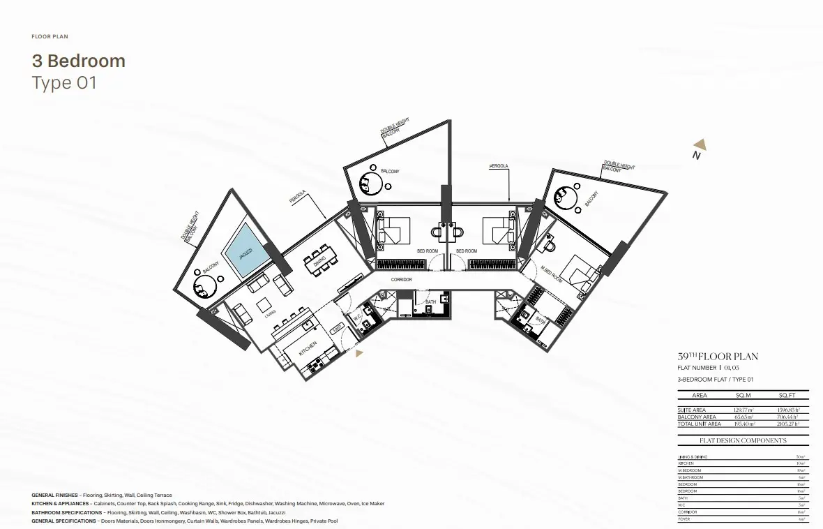 Floor plan for Type 01
