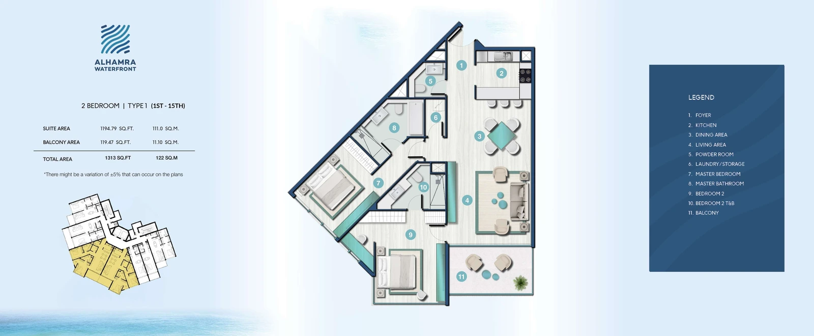 Floor plan for Type 1