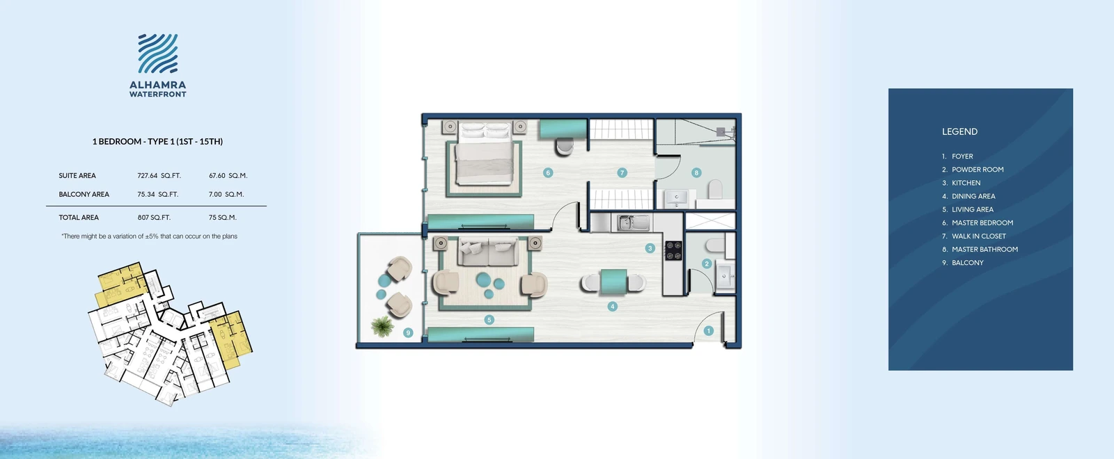 Floor plan for Type 1