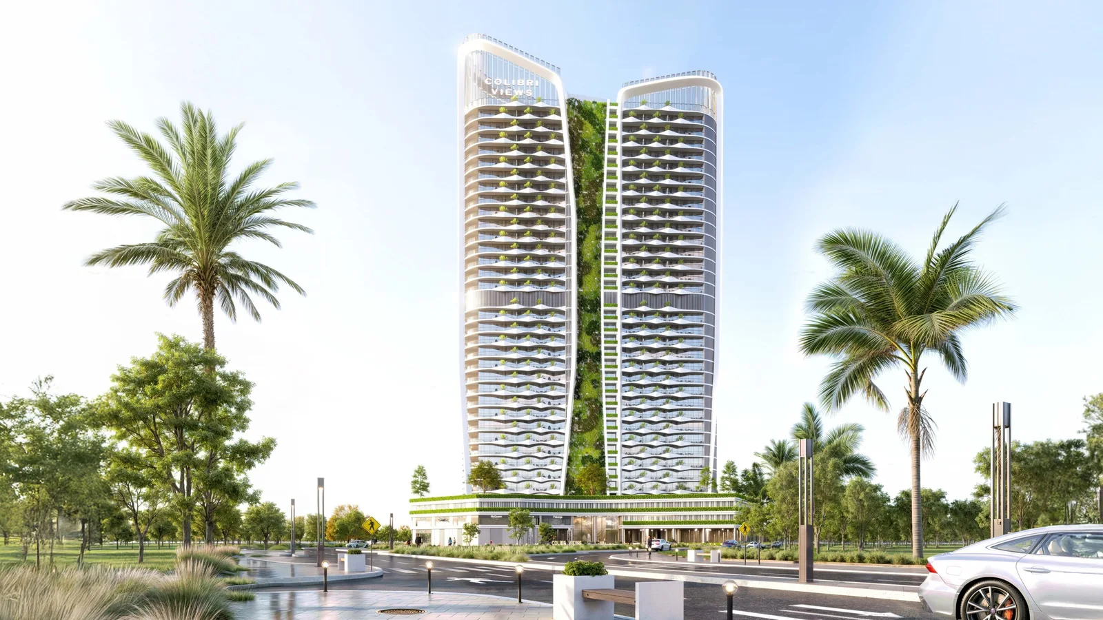 Daytime exterior of Colibri Views in RAK Central