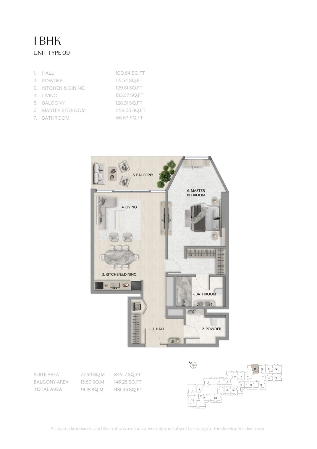 Floor plan for Type 09