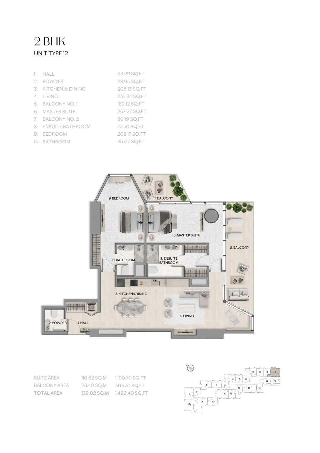 Floor plan for Type 12