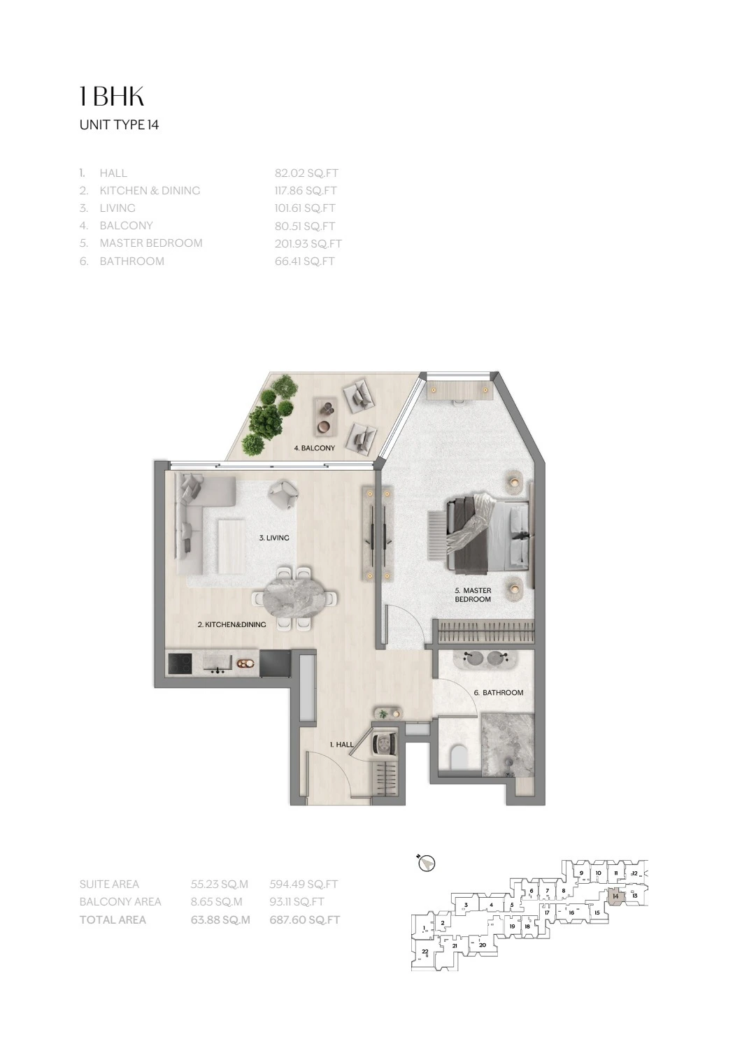 Floor plan for Type 14