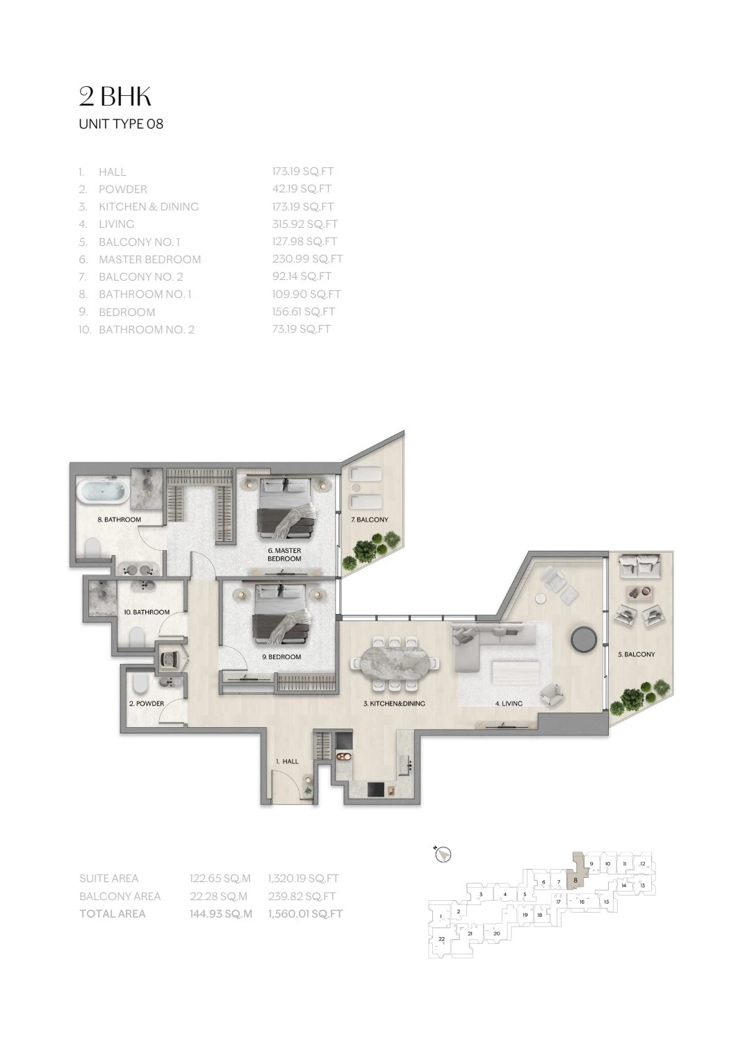 Floor plan for Type 08