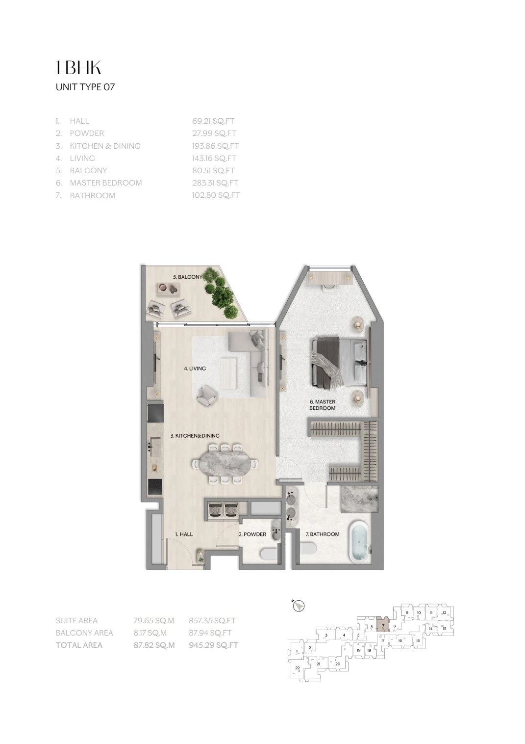 Floor plan for Type 07
