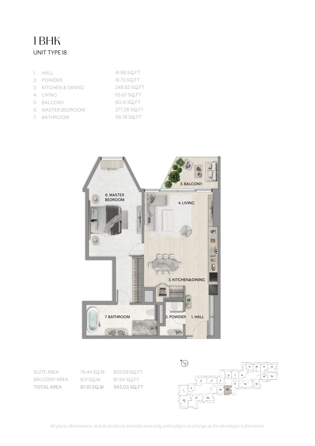 Floor plan for Type 18