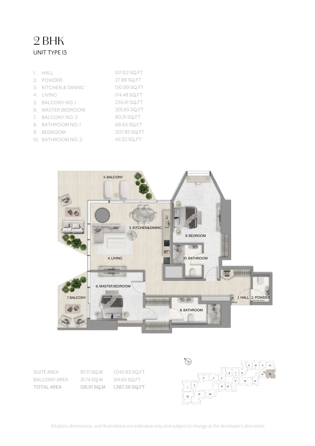 Floor plan for Type 13