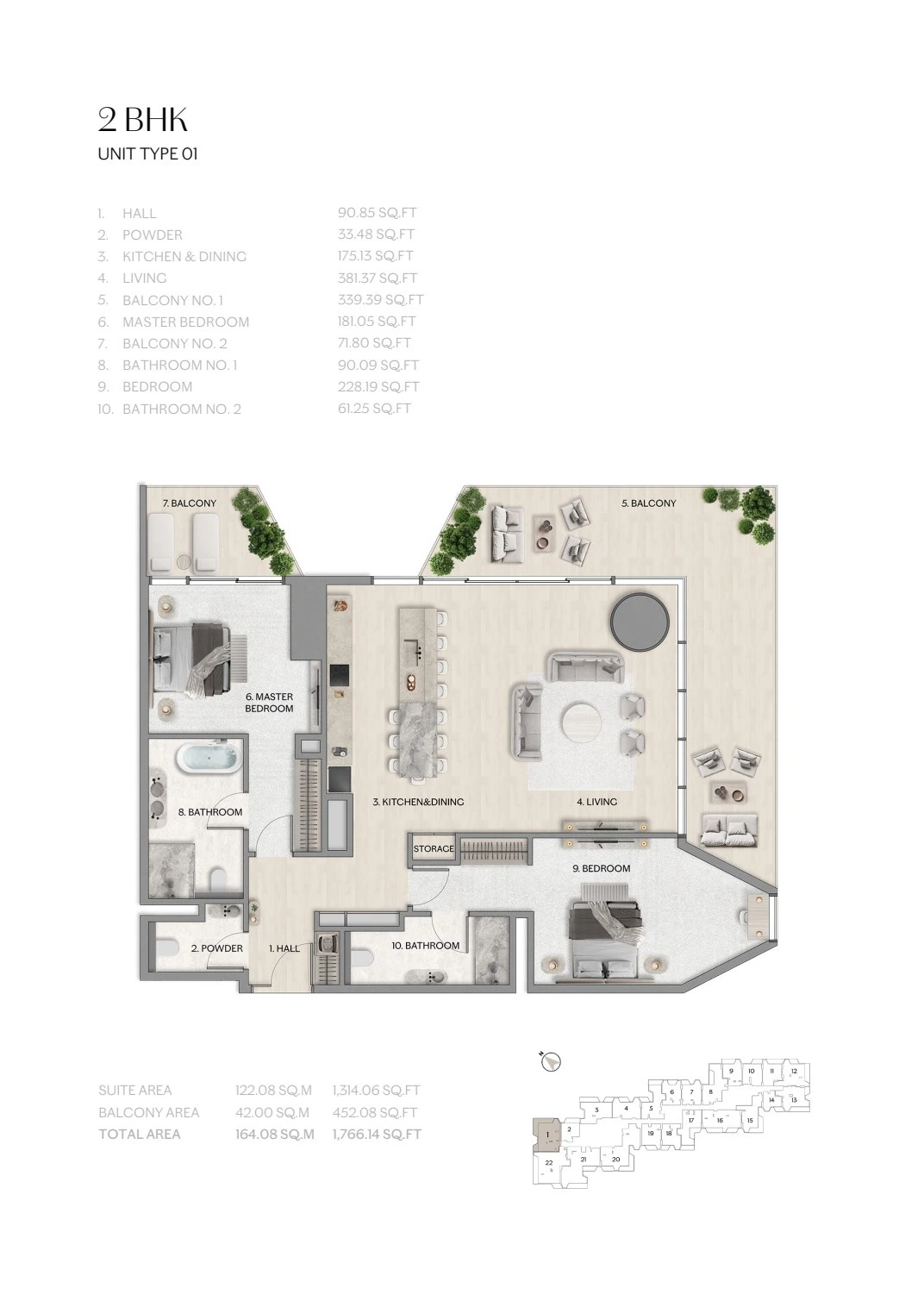 Floor plan for Type 01