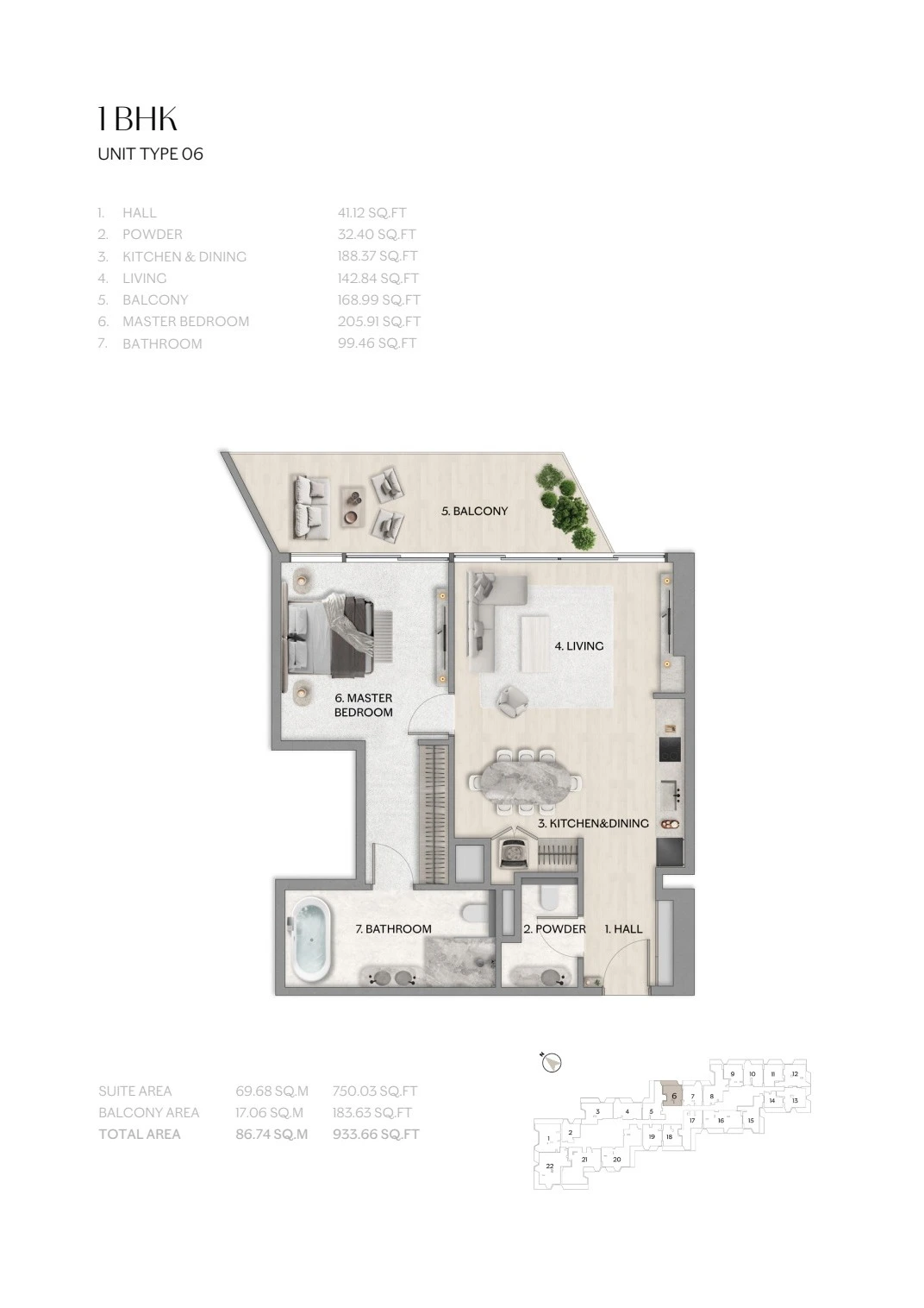 Floor plan for Type 06