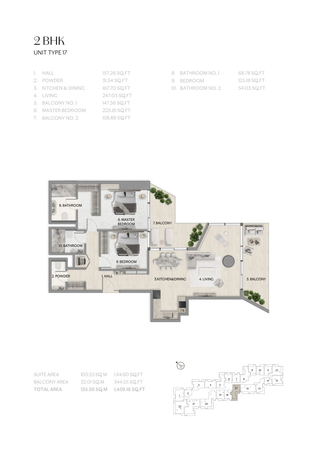 Floor plan for Type 17