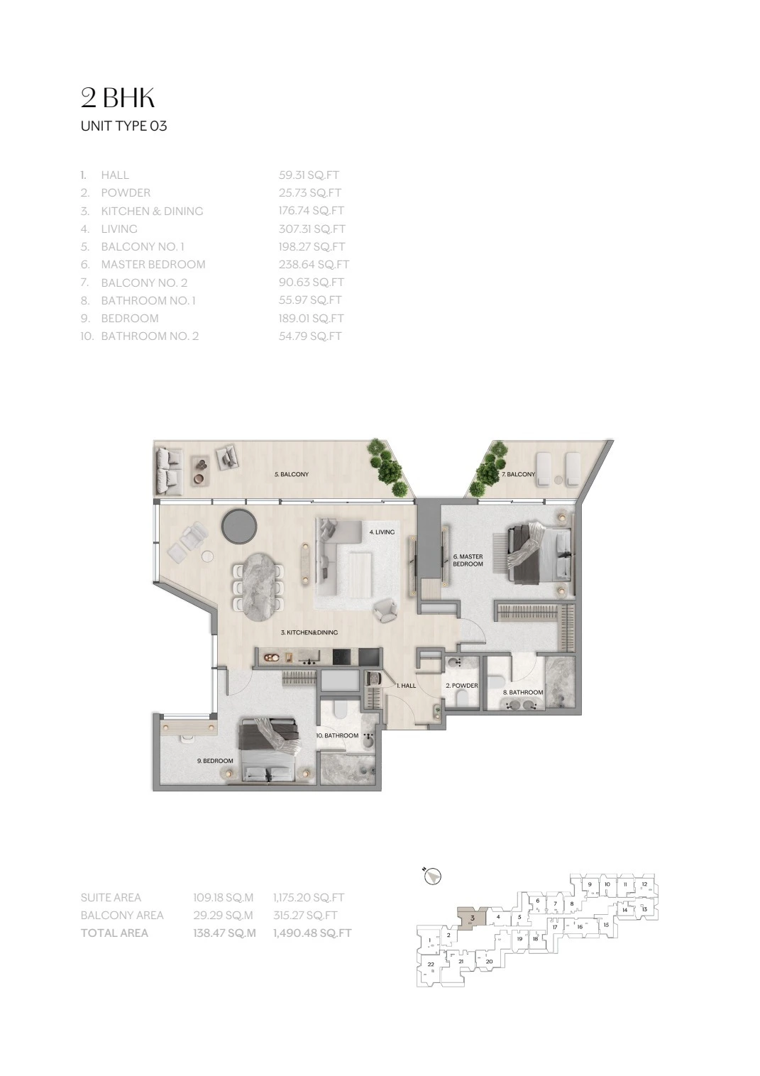 Floor plan for Type 03