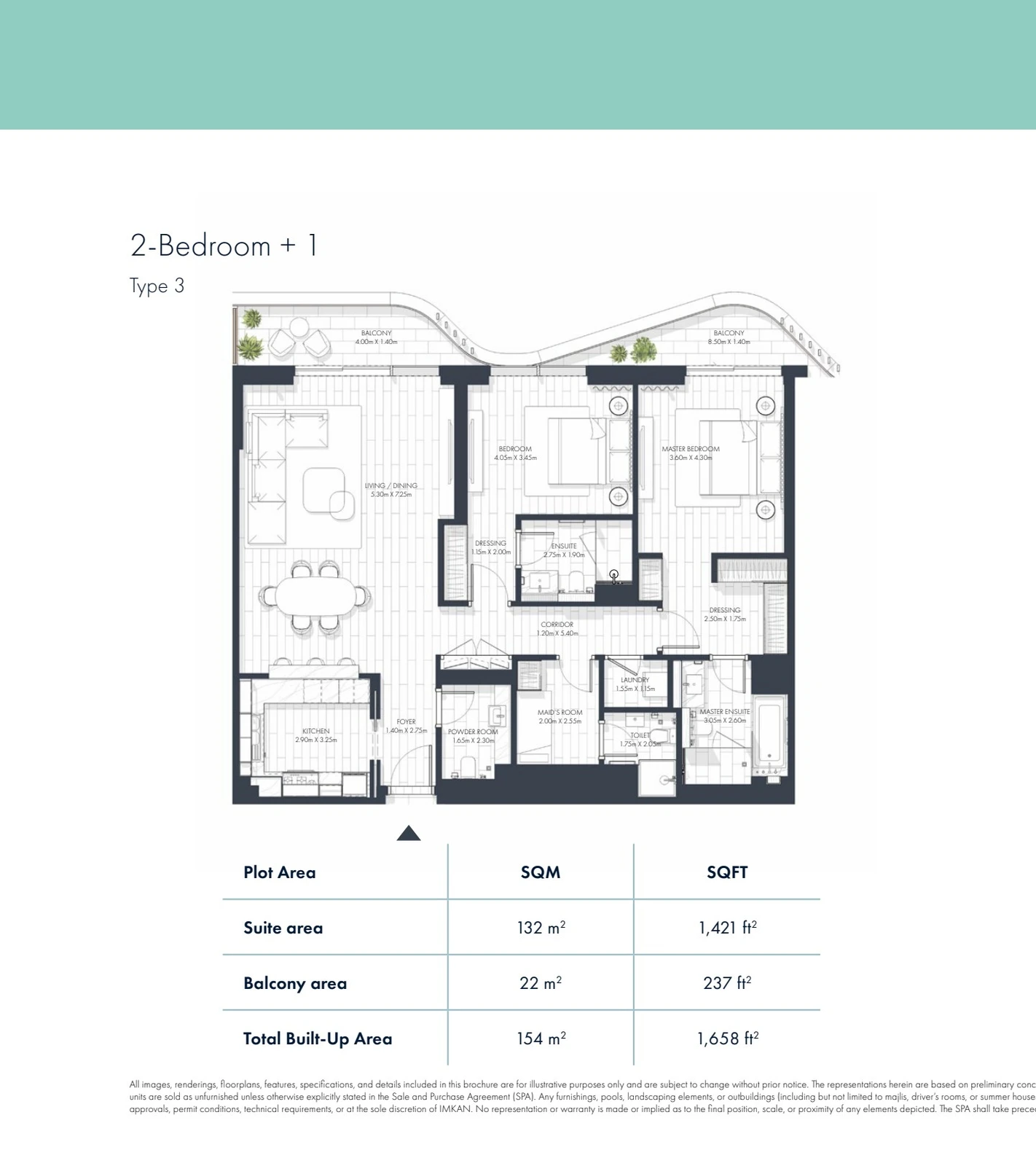 Floor plan for Type 3 (+1)