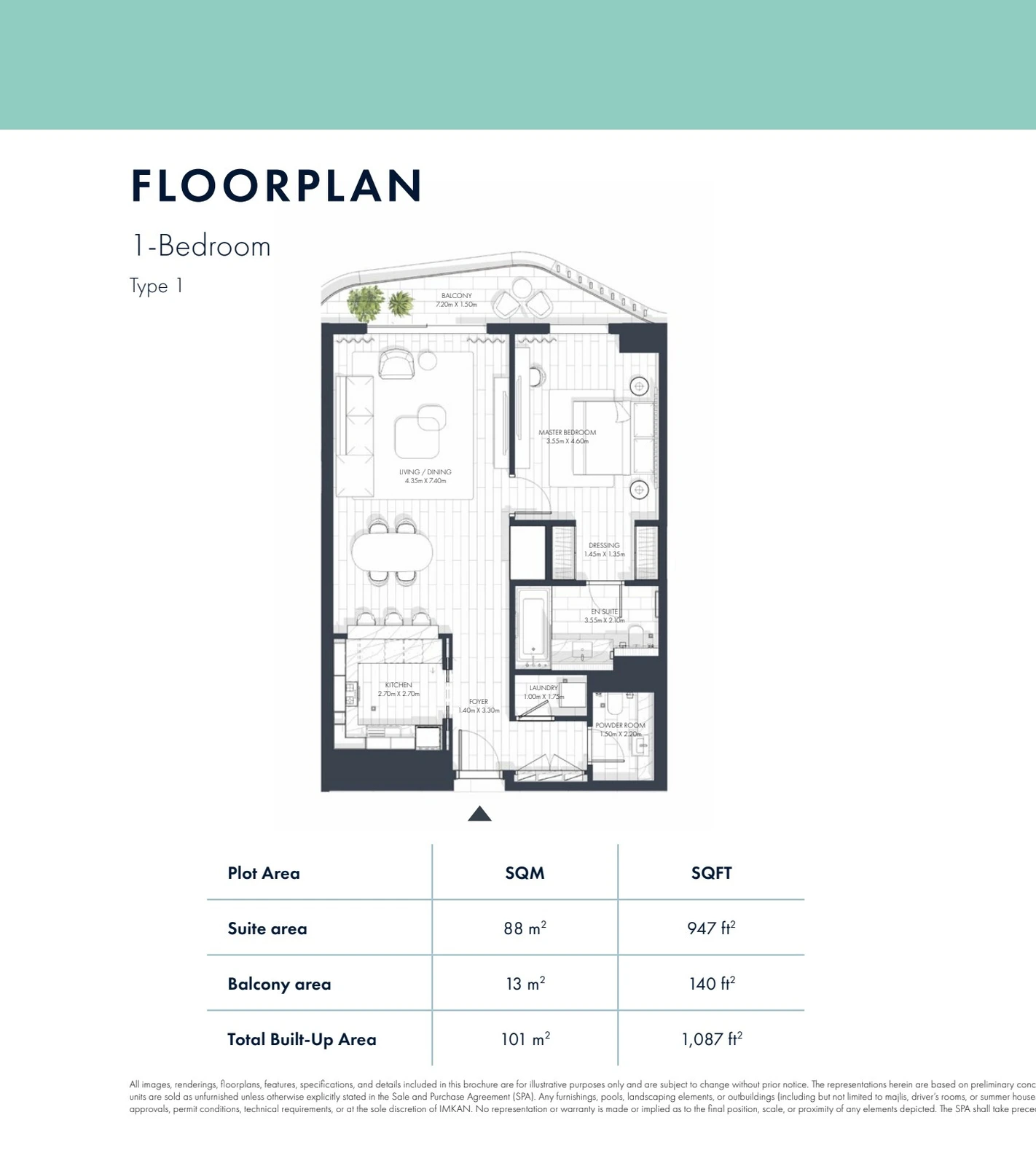 Floor plan for Type 1