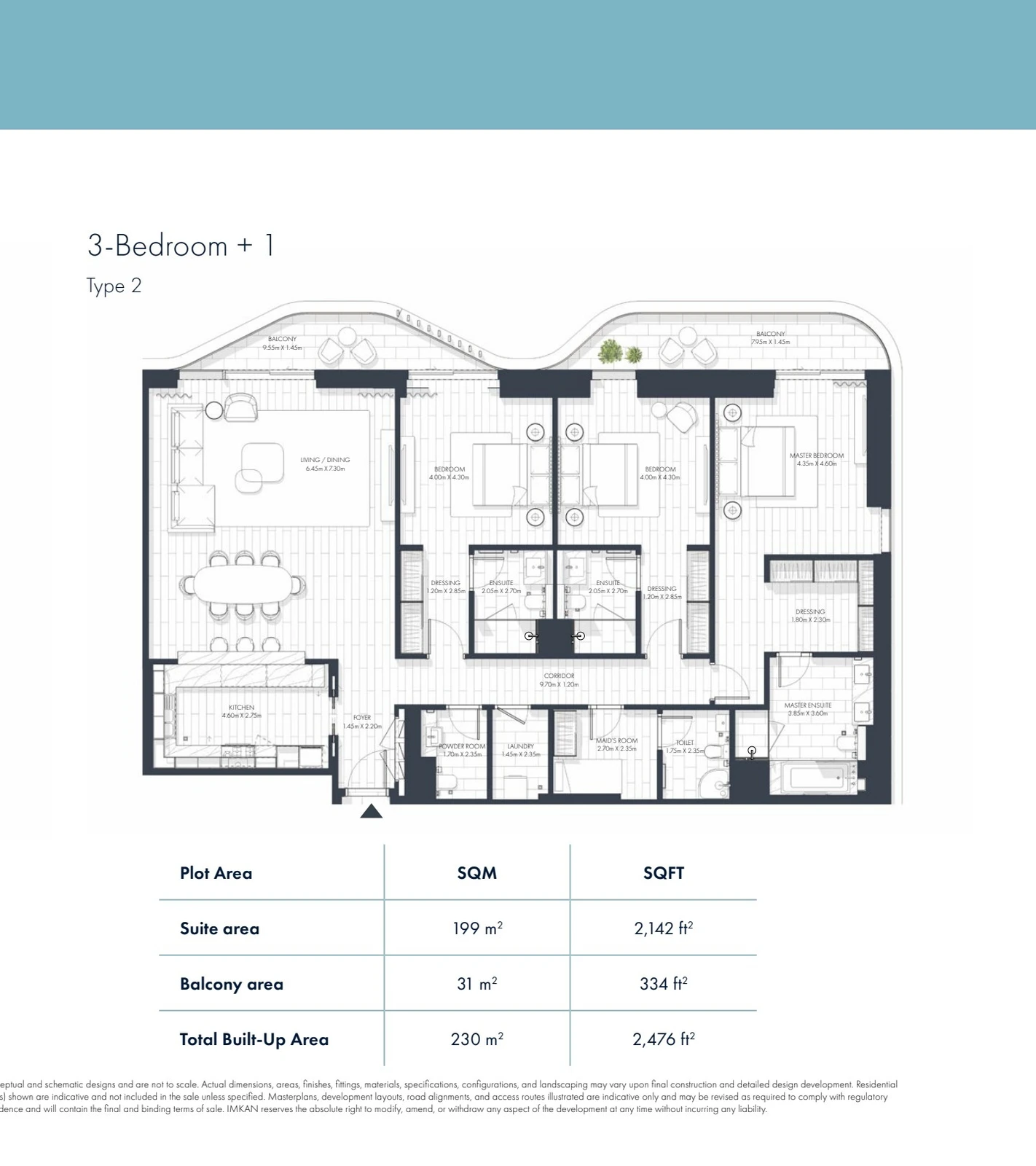 Floor plan for Type 2 (+1)