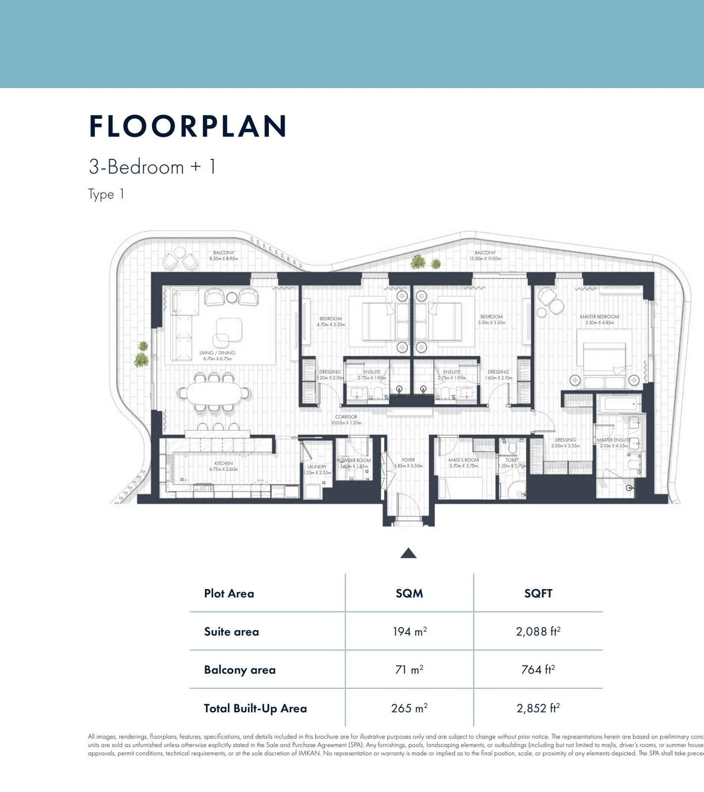 Floor plan for Type 1 (+1)