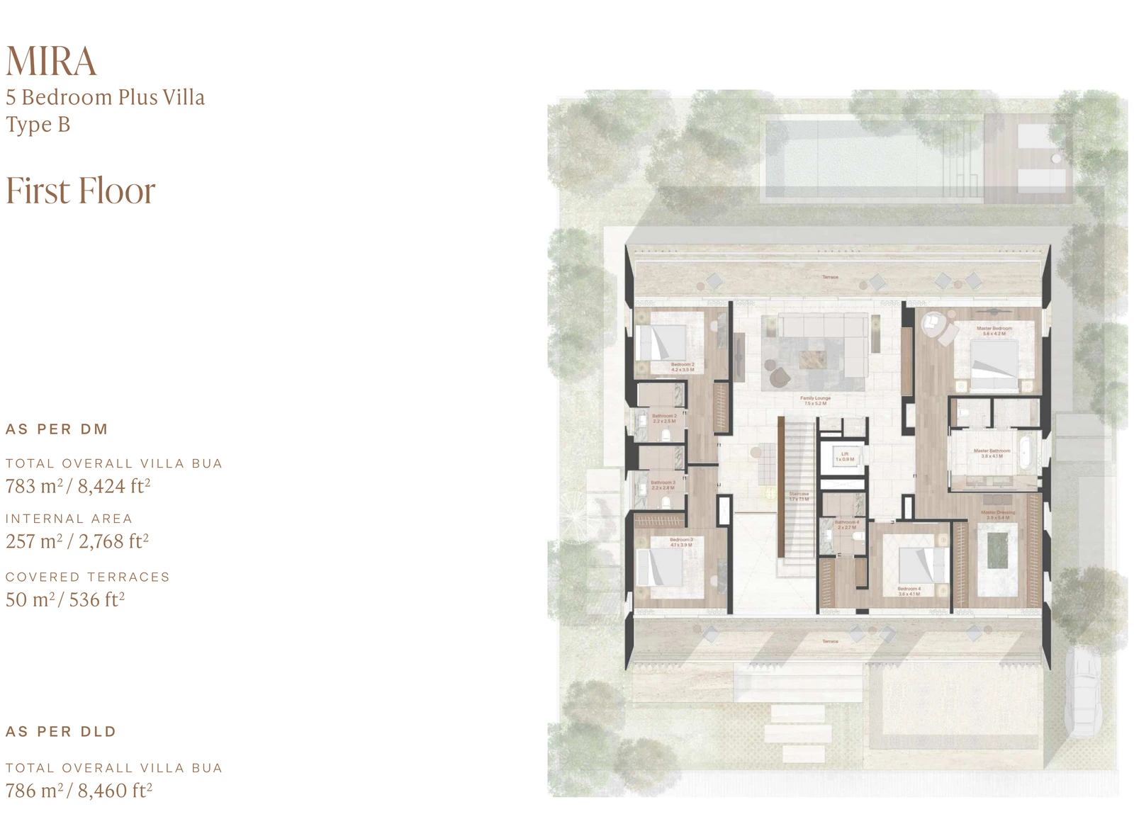 Eden Hills 5-bedroom Mira villa first-floor plan, 8,424 sq ft