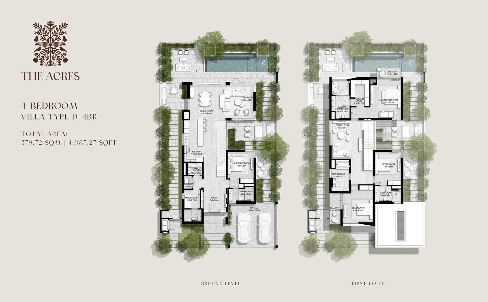 Floor plan for Type D-4BR