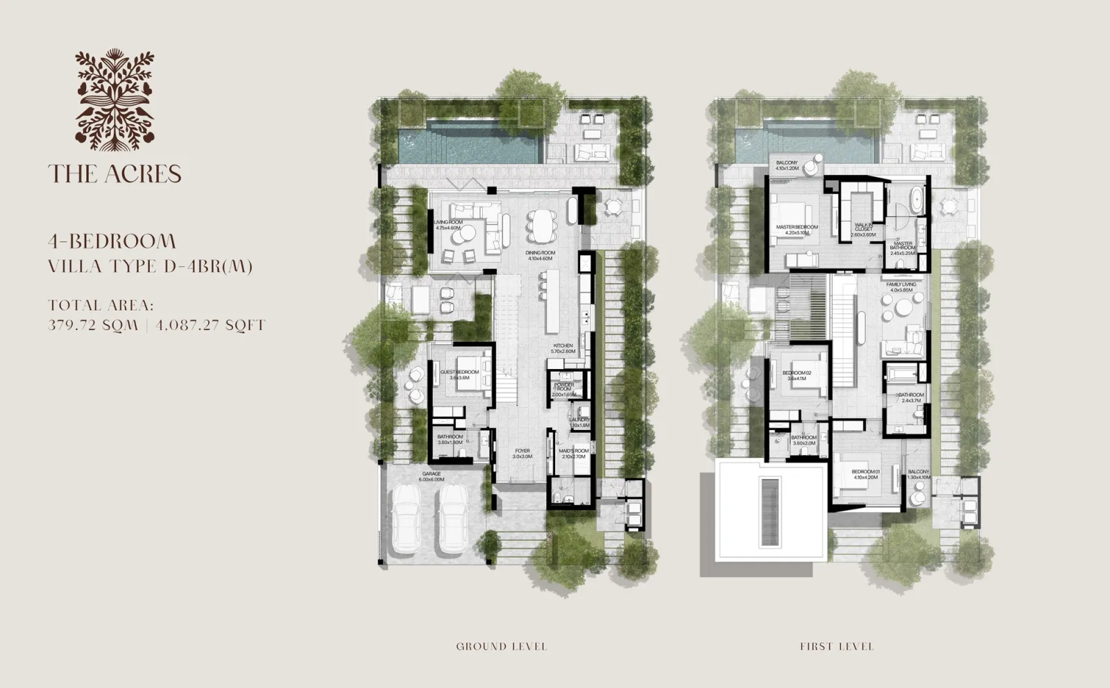 Floor plan for Type D-4BR(M)