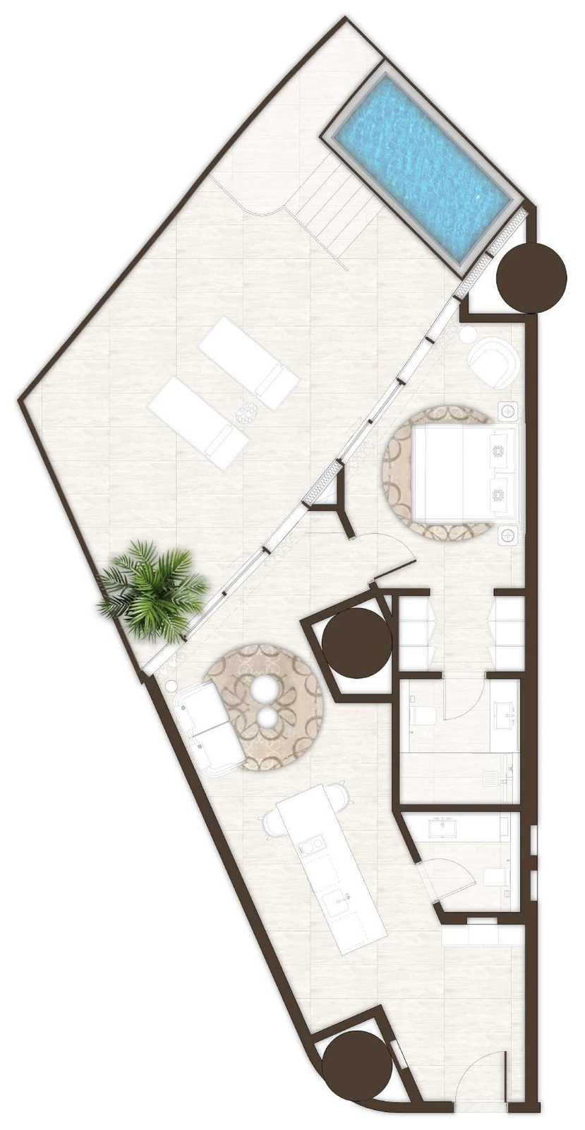 La Mer by Elie Saab 2-bedroom Chalet Type 04 apartment floor plan in Isle 2, 1,526 sq ft.