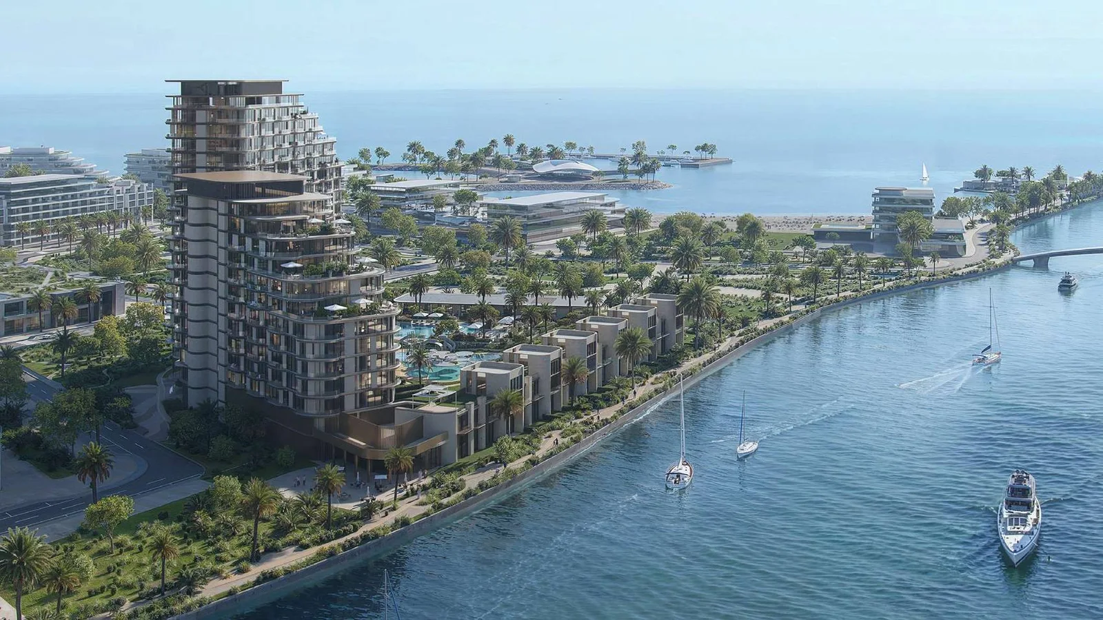 Mirasol residences beside the calm waterfront at Mina, Ras Al Khaimah