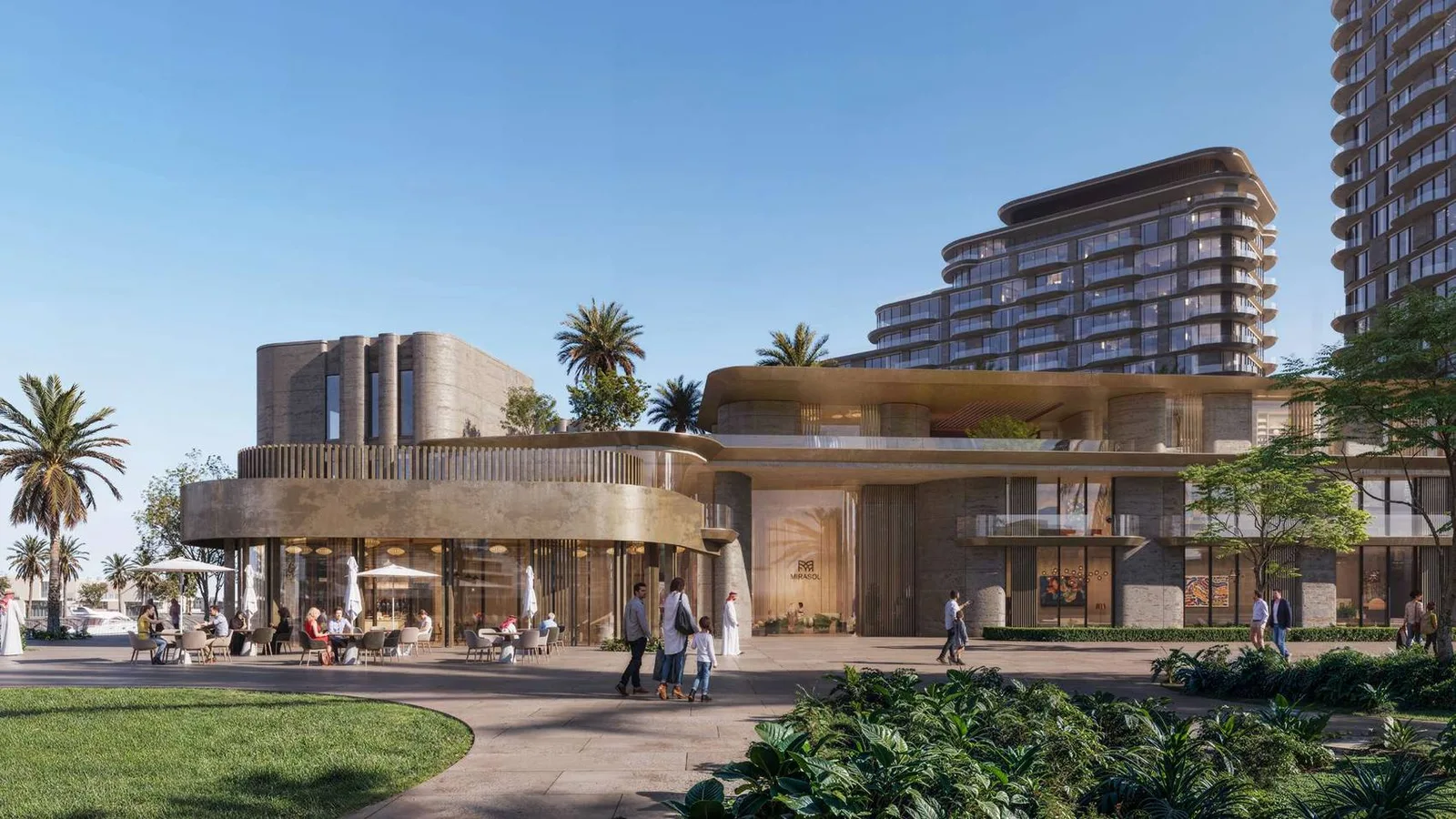 Mirasol in-house cafe and landscaped dining terrace