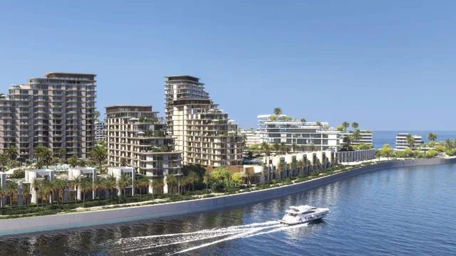 Mirasol II waterfront residences along North Harbour at Mina