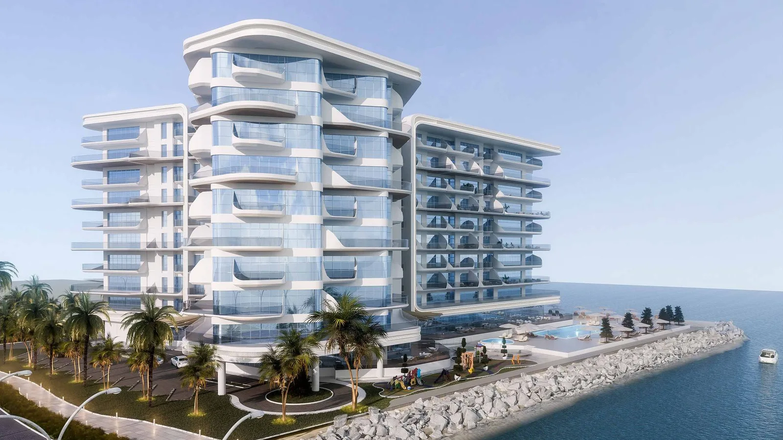 Fortune Bay Residences coastal arrival and sculpted facade