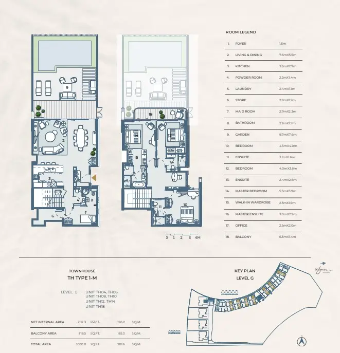 Floor plan for Type 1M
