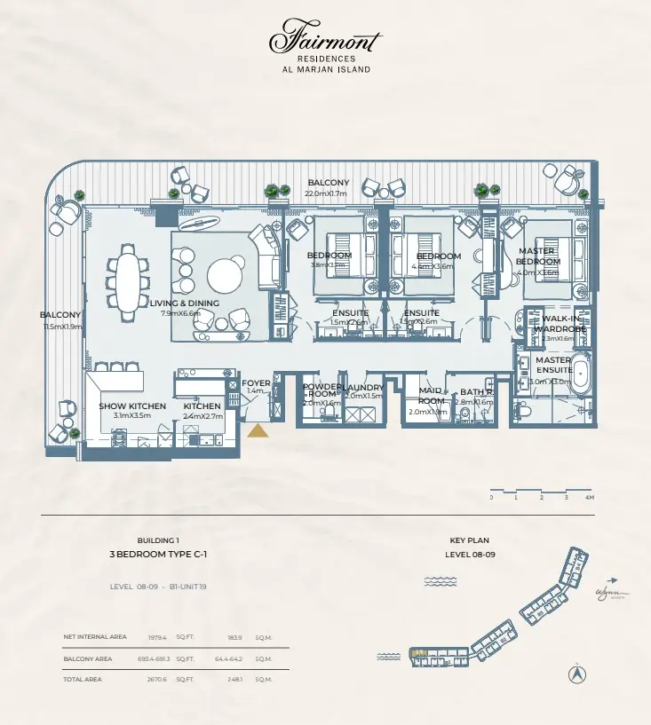 Floor plan for Type C1