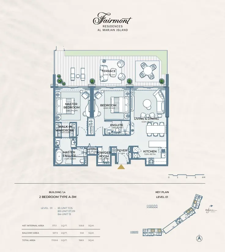 Floor plan for Type A3M