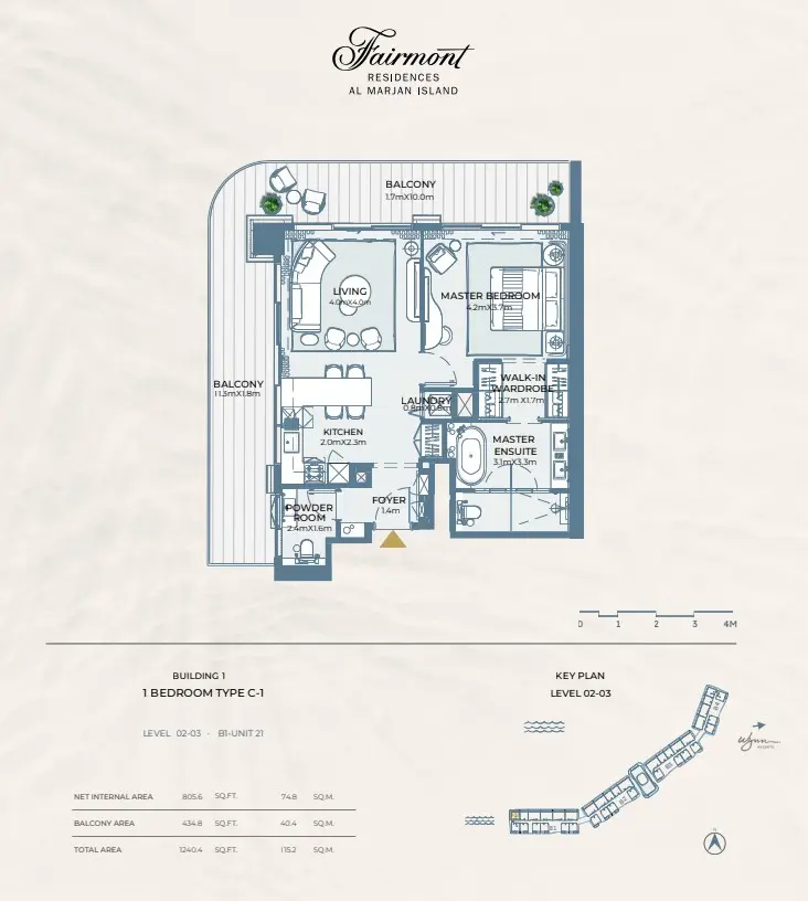 Floor plan for Type C1