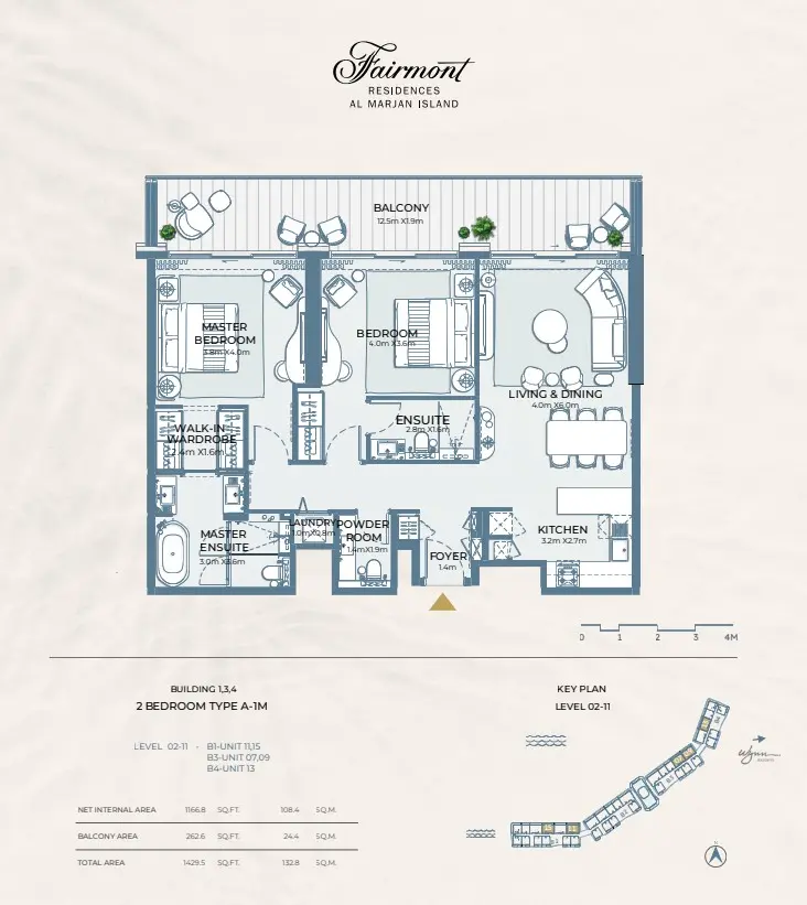 Floor plan for Type A1M