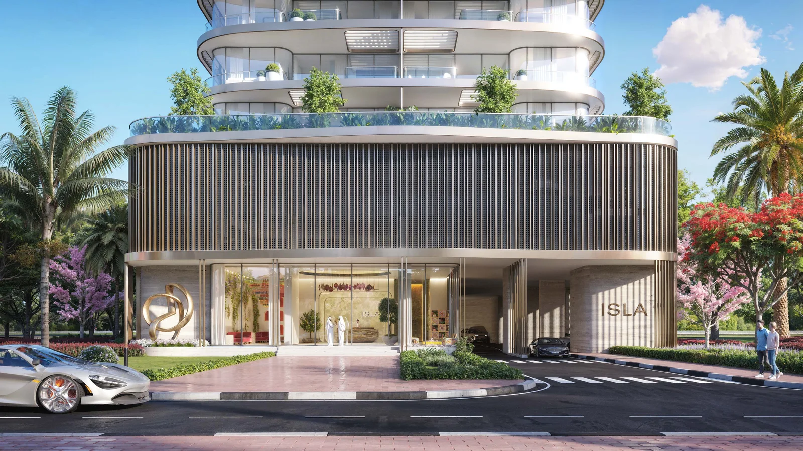 Daytime arrival exterior at Isla Private Residences