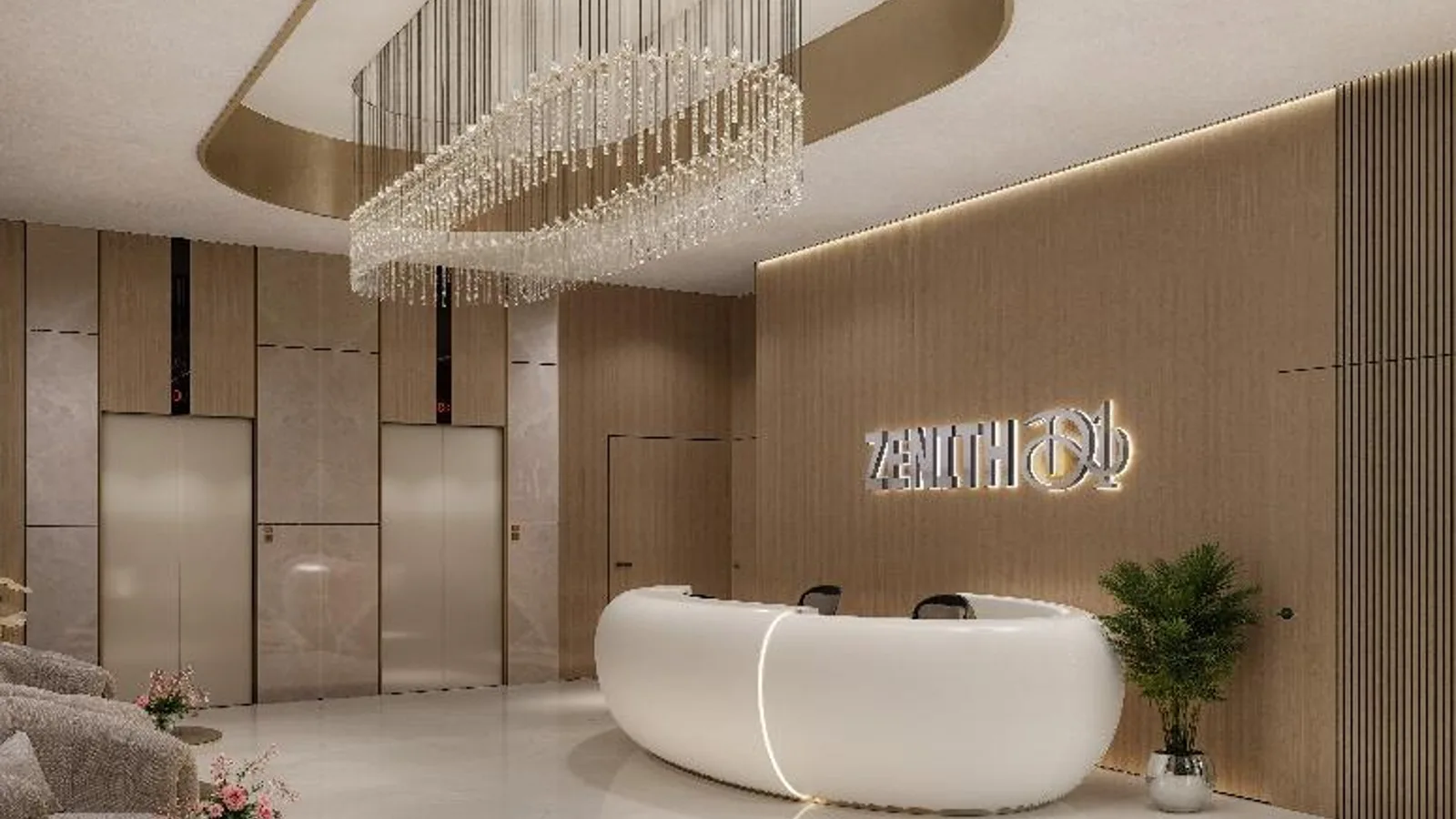 Lobby interior at Zenith D1