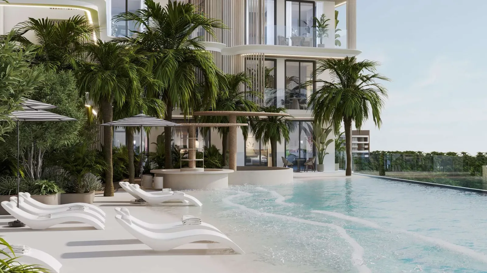Private beach club at Arthouse Residences
