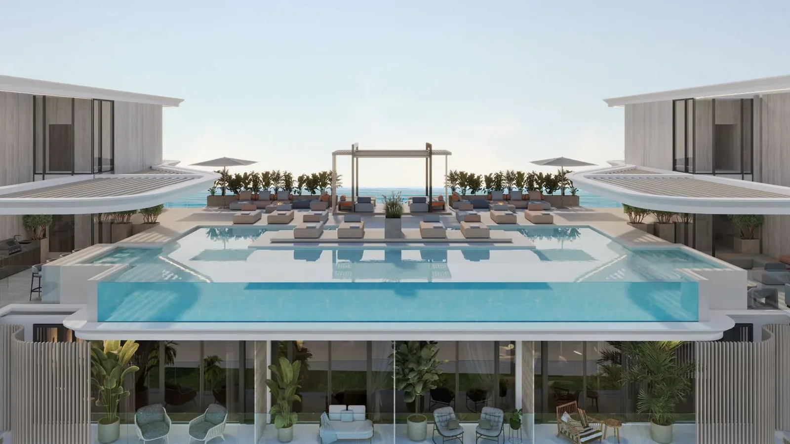 Adults-only rooftop infinity pool at Arthouse Residences