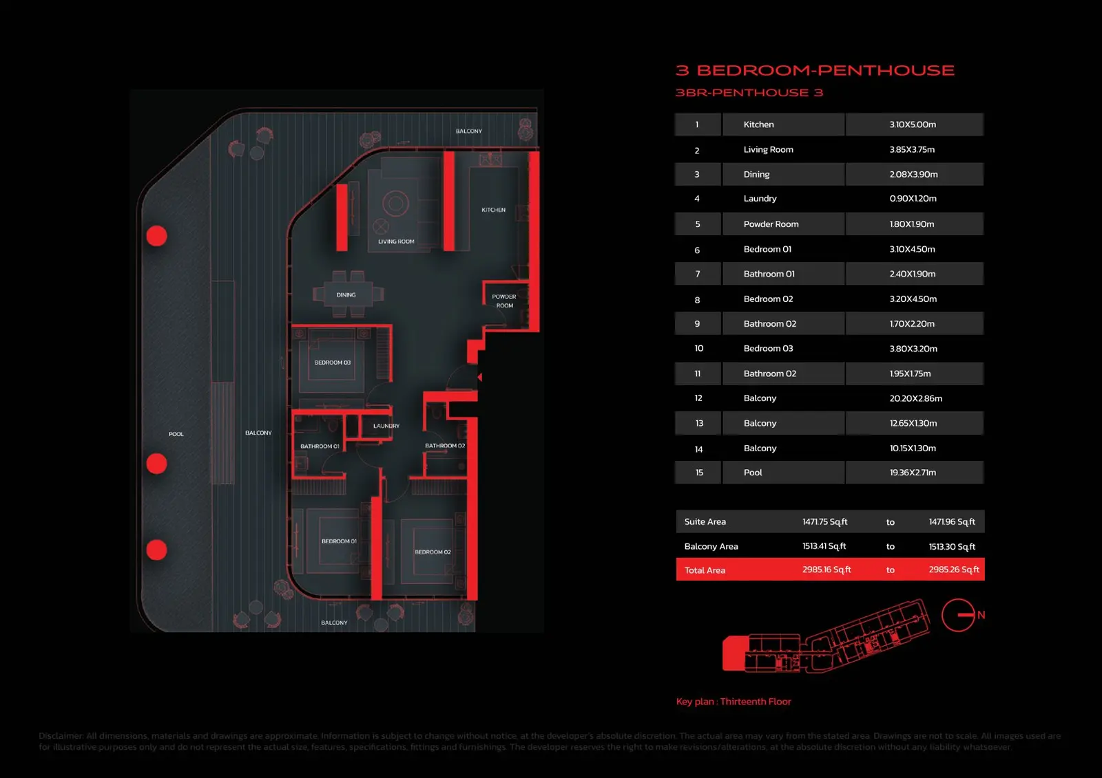 Floor plan for Type 3