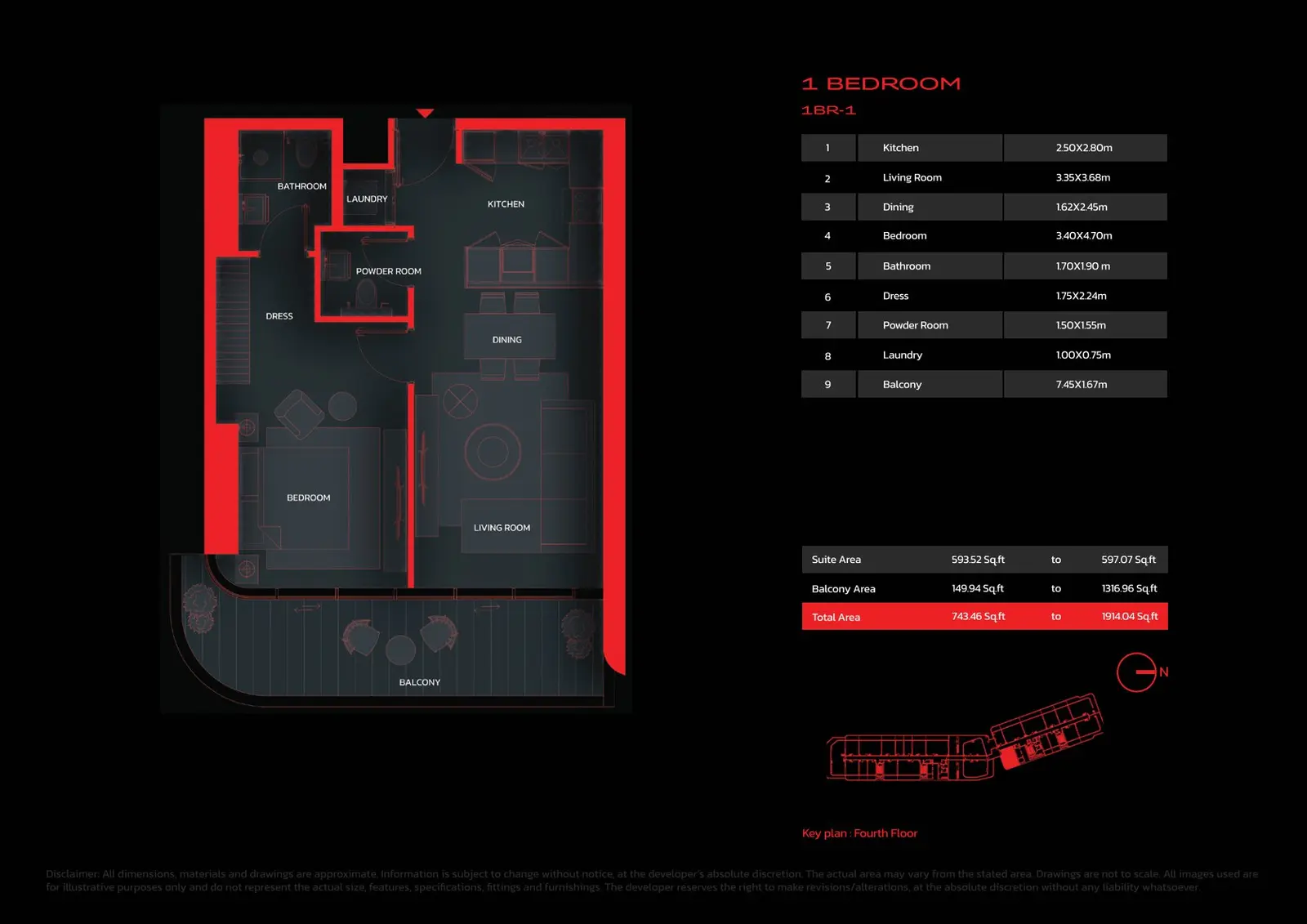 Floor plan for Type 1