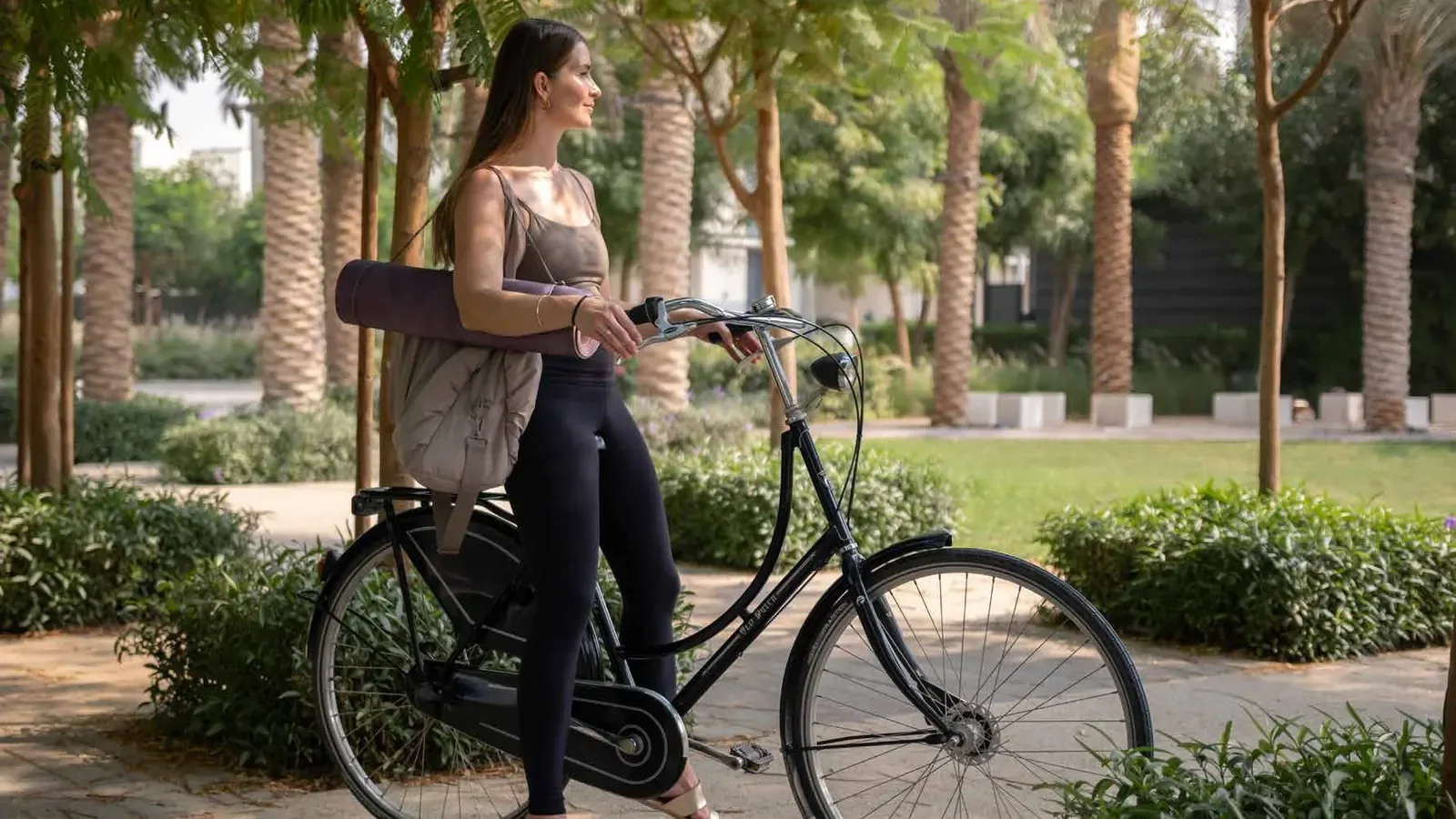 Fay Valley shaded cycling trail through landscaped grounds