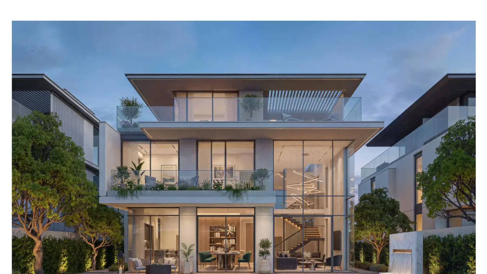Azizi Florence standalone villa Type A at evening