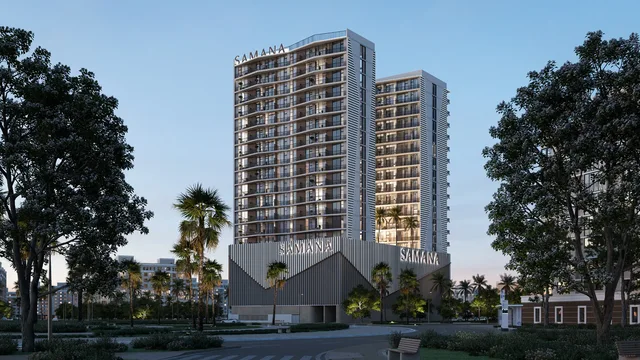 Samana Greenfield 2 tower exterior in Al Warsan