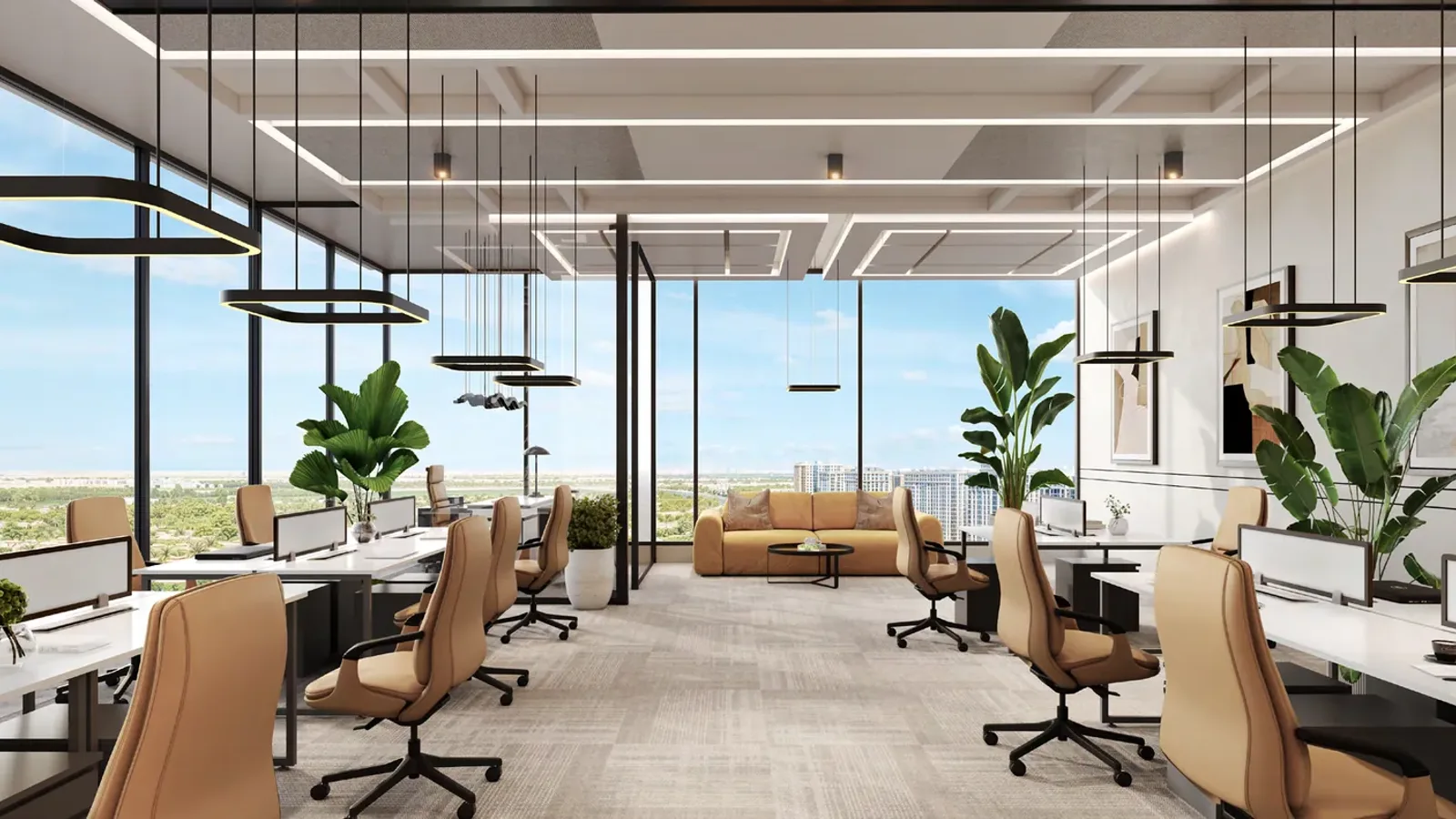 Aspirz Tower contemporary open-plan office interior