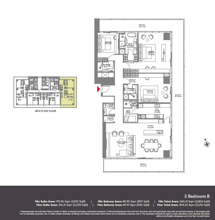 Floor plan for Type B