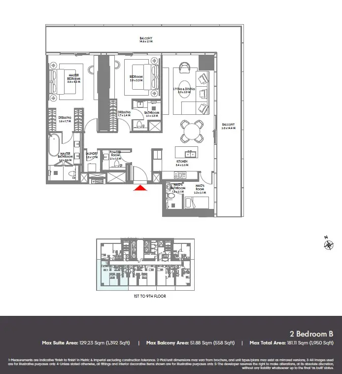Floor plan for Type B