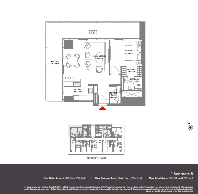 Floor plan for Type B