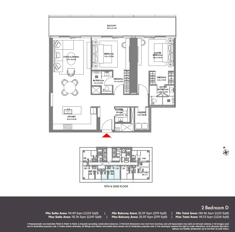 Floor plan for Type D
