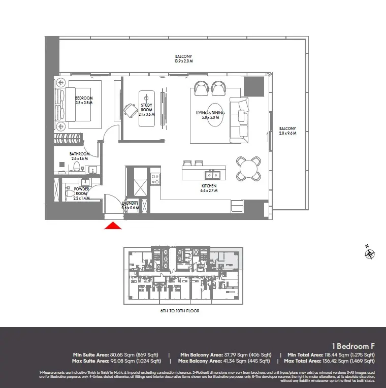 Floor plan for Type F