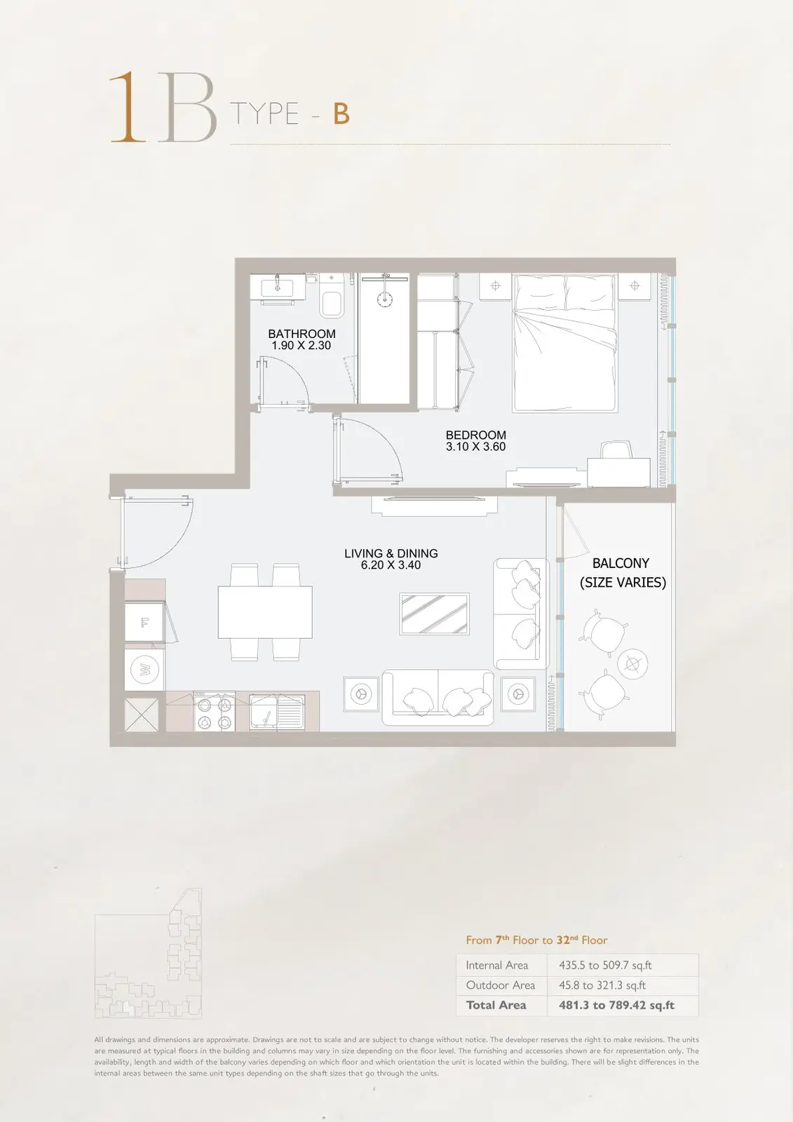 Floor plan for Type B
