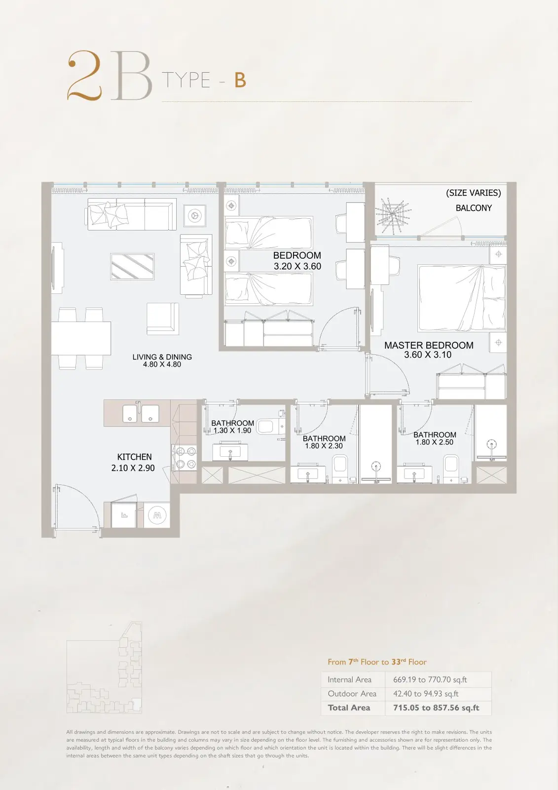 Floor plan for Type B